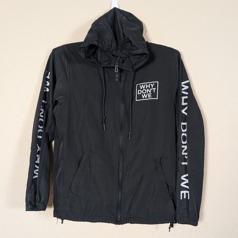 Why Don't We Windbreaker Jacket Women's sz XS Boyband Hooded Lightweight Zip Up